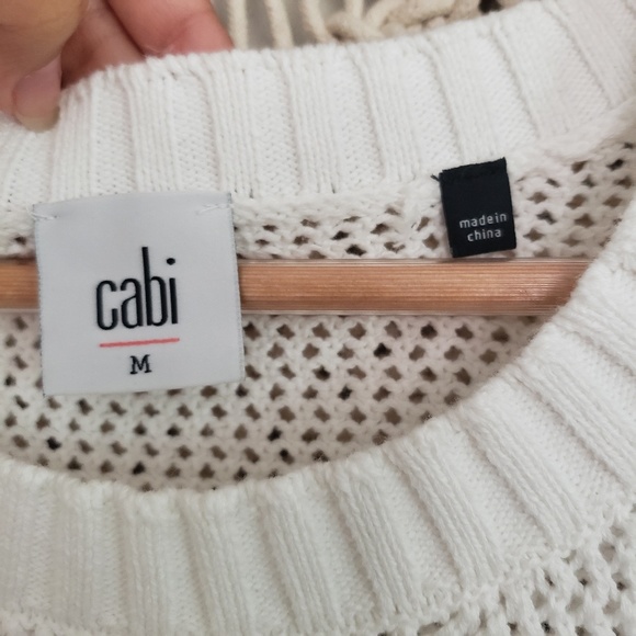 Cabi summer vest white sleeveless knit medium - Picture 4 of 7